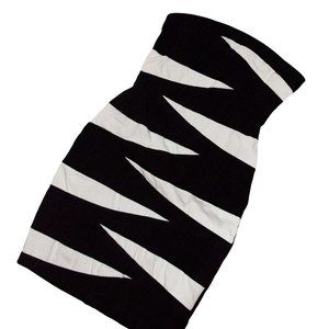 Strapless Zebra Print Ruby Rox Bandage Dress